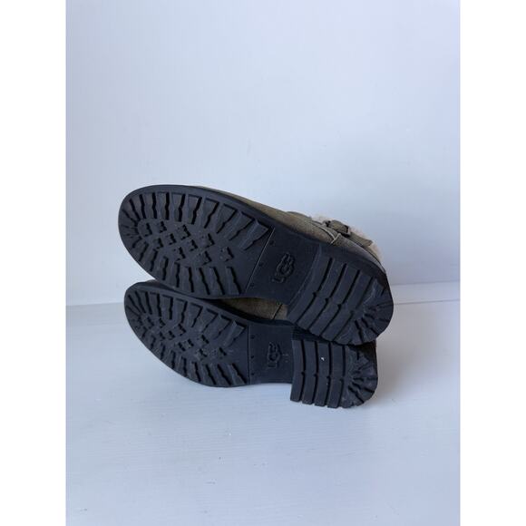 UGG Womens Winter Boots Sz 6.5 Benson Waterproof Wool Lining Leather Suede - Picture 10 of 11